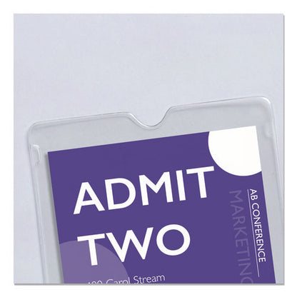 Heavyweight Clear Vinyl Envelope With Thumb Notch, Small Format: Passport Sized, 4 X 6, Clear, 10/pack