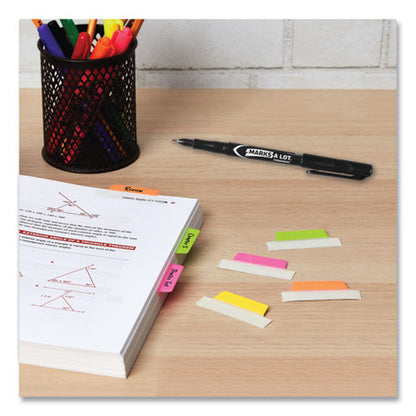 Ultra Tabs Repositionable Tabs, Margin Tabs: 2.5" X 1", 1/5-cut, Assorted Neon Colors, 48/pack