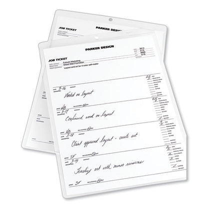 Heavyweight Clear Job Ticket Holder, Top Load 9 X 12 Insert, Clear Front, 10/pack