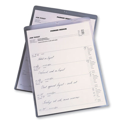 Heavyweight Clear Job Ticket Holder, Top Load 9 X 12 Insert, Clear Front, 10/pack
