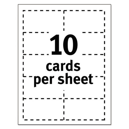 Magnetic Business Cards, Inkjet, 2 X 3.5, White, 10 Cards/sheet, 3 Sheets/pack