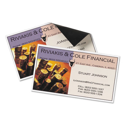 Magnetic Business Cards, Inkjet, 2 X 3.5, White, 10 Cards/sheet, 3 Sheets/pack