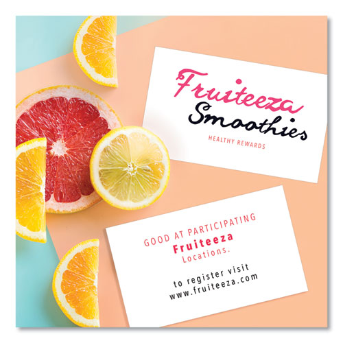 Printable Microperforated Business Cards With Sure Feed Technology, Inkjet, 2 X 3.5, White, 10/sheet, 100 Sheets/bx