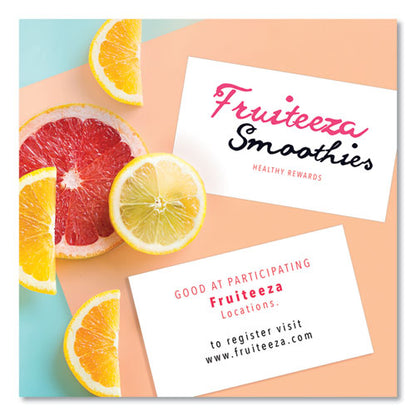 Printable Microperforated Business Cards With Sure Feed Technology, Inkjet, 2 X 3.5, White, 10/sheet, 100 Sheets/bx