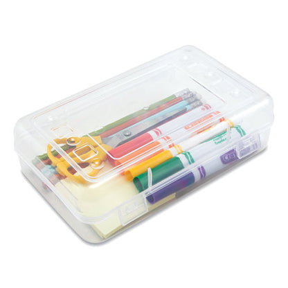 Clear Pencil Box, 8.5" X 5.25" X 2.5", Clear