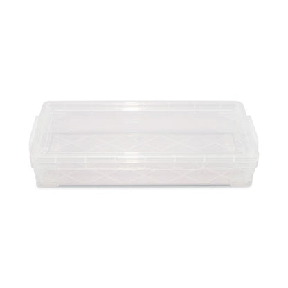 Super Stacker Pencil Box, 8.25" X 3.75" X 1.5", Clear