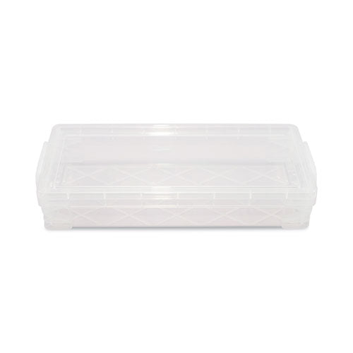 Super Stacker Pencil Box, 8.25" X 3.75" X 1.5", Clear