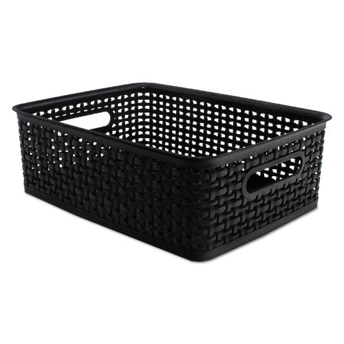 Weave Bins, 14.25 X 10.25 X 4.75, Black, 2/pack