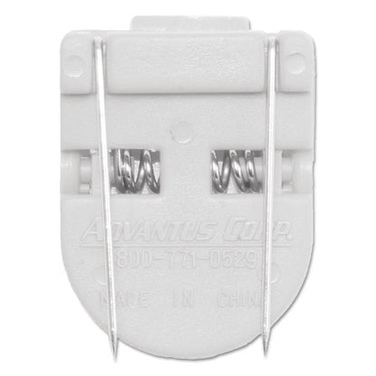 Wall Clips For Fabric Panels, 60 Sheet Capacity, White, 10/box