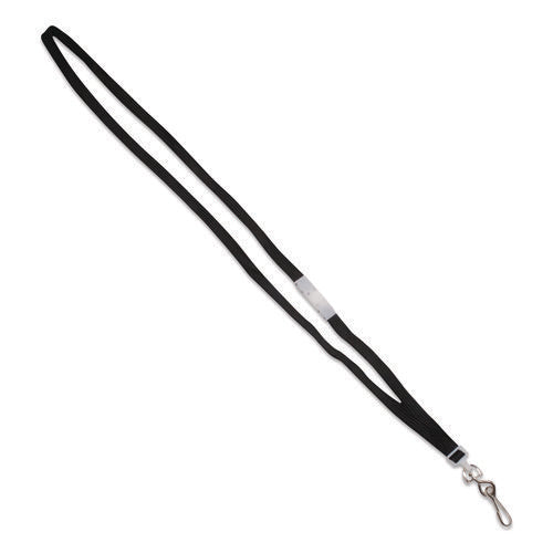 Deluxe Safety Lanyards, Metal J-hook Style, 36" Long, Black, 24/box