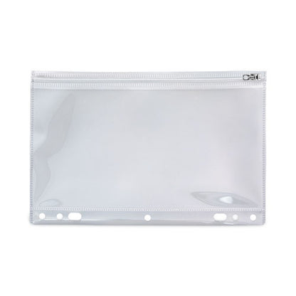 Zip-all Ring Binder Pocket, 2- To 7-hole Punched, 8.5" X 11", Clear