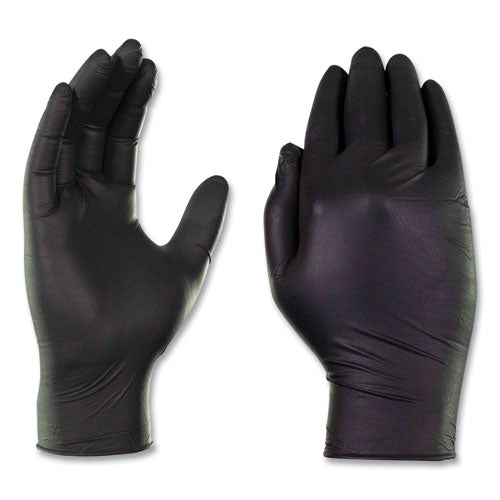 Industrial Nitrile Gloves, Powder-free, Medium, 5 Mil Thick, 9.5" Long, Black, 100/box, 10 Boxes/carton