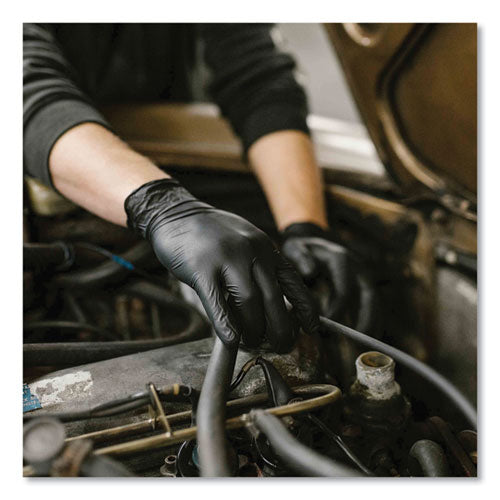 Industrial Nitrile Gloves, Powder-free, Large, 5 Mil Thick, 9.5" Long, Black, 100/box, 10 Boxes/carton