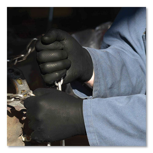 Heavy-duty Industrial Nitrile Gloves, Powder-free, Xx-large, 6 Mil Thick, 9.5" Long, Black, 100/box, 10 Boxes/carton