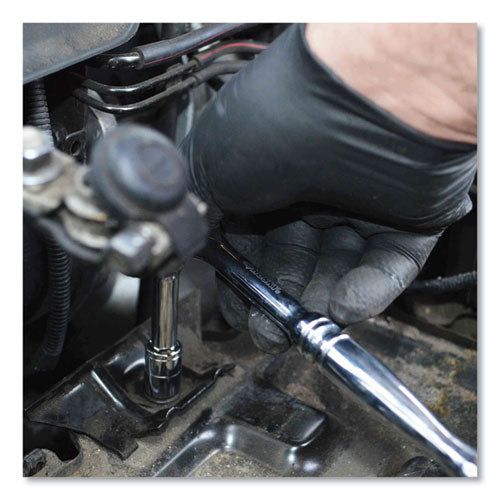 Heavy-duty Industrial Nitrile Gloves, Powder-free, Xx-large, 6 Mil Thick, 9.5" Long, Black, 100/box, 10 Boxes/carton