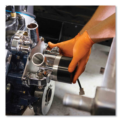 Heavy-duty Industrial Nitrile Gloves, Powder-free, Small, 8 Mil Thick, 9.5" Long, Orange, 100/box, 10 Boxes/carton