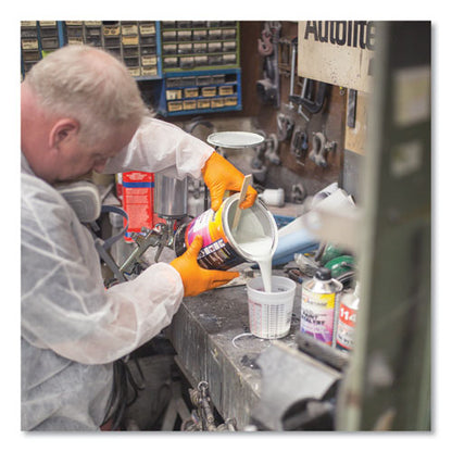 Heavy-duty Industrial Nitrile Gloves, Powder-free, Medium, 8 Mil Thick, 9.5" Long, Orange, 100/box