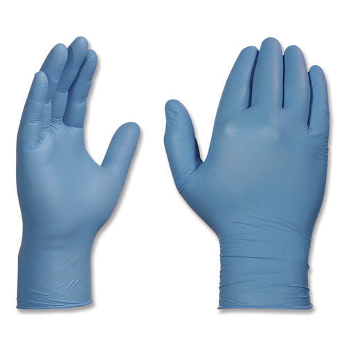 Industrial Nitrile Gloves, Powder-free, Medium, 3 Mil Thick, 9.5" Long, Blue, 100/box