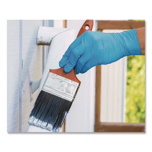 Industrial Nitrile Gloves, Powder-free, Large, 3 Mil Thick, 9.5" Long, Blue, 100/box