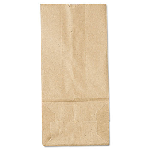 Grocery Paper Bags, 5# Size, 35# Basis Weight, 5.25" X 3.38" X 10.94", Kraft, 500/bundle