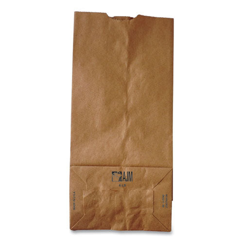Grocery Paper Bags, 6# Size, 35# Basis Weight, 5.88" X 3.63" X 11", Kraft, 500/bundle