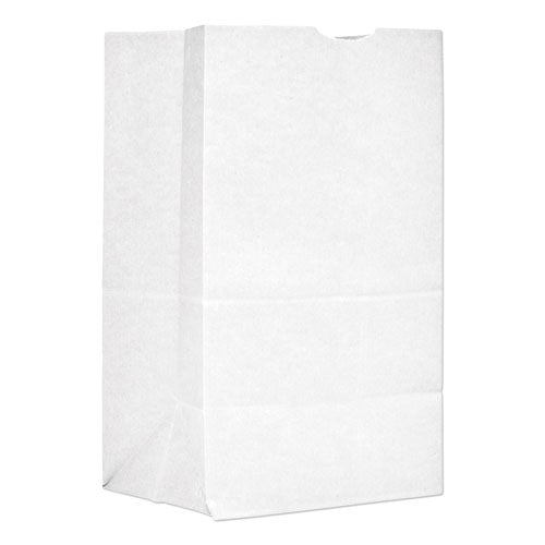 Grocery Paper Bags, 20# Squat Size, 40# Basis Weight, 8.13" X 5.88" X 12.5", White, 500/bundle