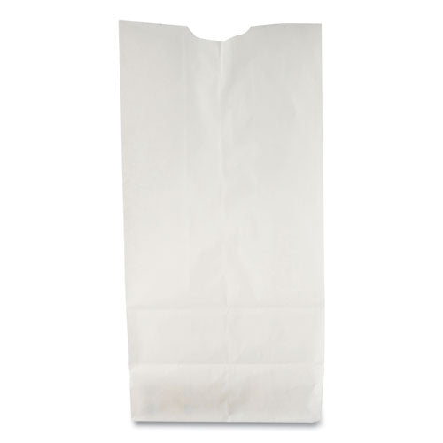 Grocery Paper Bags, 2# Size, 30# Basis Weight, 4.13" X 2.63" X 7.88", White, 500/bundle