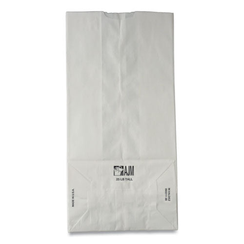 Grocery Paper Bags, 2# Size, 30# Basis Weight, 4.13" X 2.63" X 7.88", White, 500/bundle