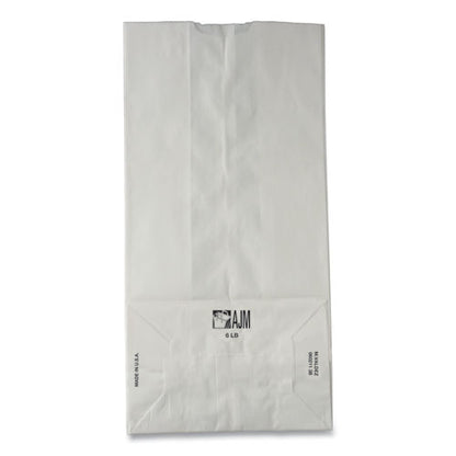 Grocery Paper Bags, 6# Size, 35# Basis Weight, 5.88" X 3.63" X 11", White, 500/bundle