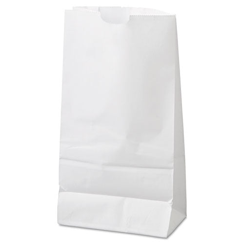 Grocery Paper Bags, 6# Size, 35# Basis Weight, 5.88" X 3.63" X 11", White, 500/bundle
