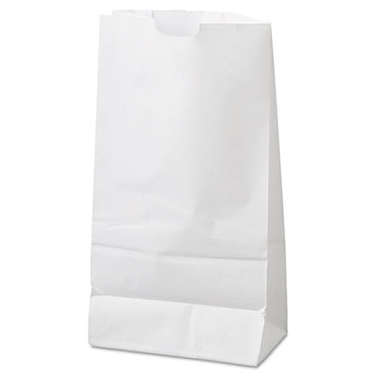 Grocery Paper Bags, 6# Size, 35# Basis Weight, 5.88" X 3.63" X 11", White, 500/bundle
