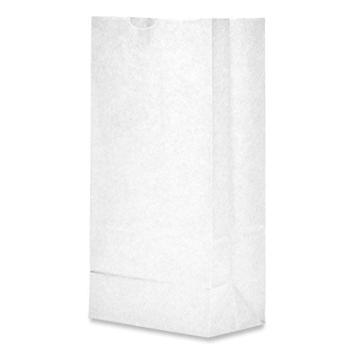 Grocery Paper Bags, 8# Size, 35# Basis Weight, 6" X 3.88" X 12.5", White, 500/bundle