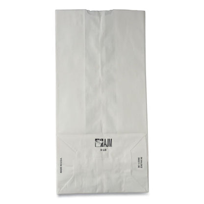 Grocery Paper Bags, 8# Size, 35# Basis Weight, 6" X 3.88" X 12.5", White, 500/bundle