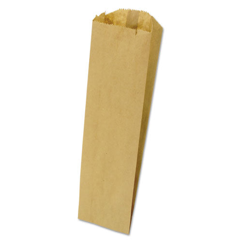 Grocery Paper Bags For Liquor Takeout, Pint Size, 35# Basis Weight, 3.75" X 2.25" X 11.25", Kraft, 500/bundle