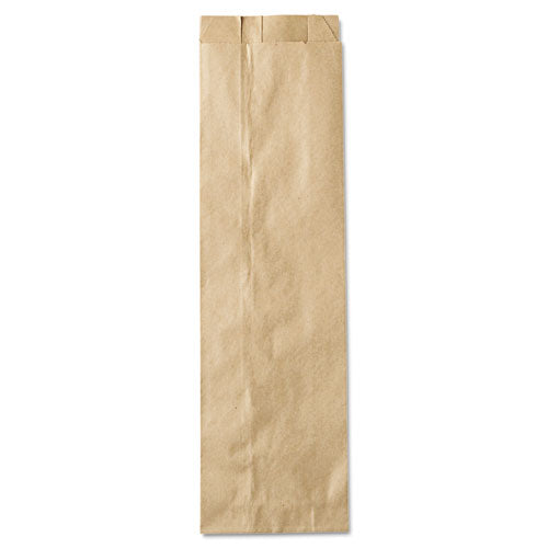 Liquor-takeout Quart-sized Paper Bags, Quart Size, 35# Basis Weight, 4.25" X 2.5" X 16", Kraft, 500/bundle