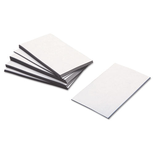 Business Card Magnets With Self-adhesive Face, 2 X 3.5, White, 25/pack