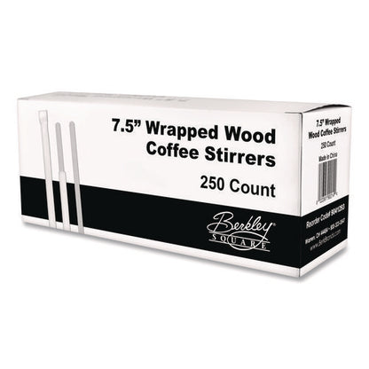 Wrapped Wood Stirrers, 7.5", 250/box