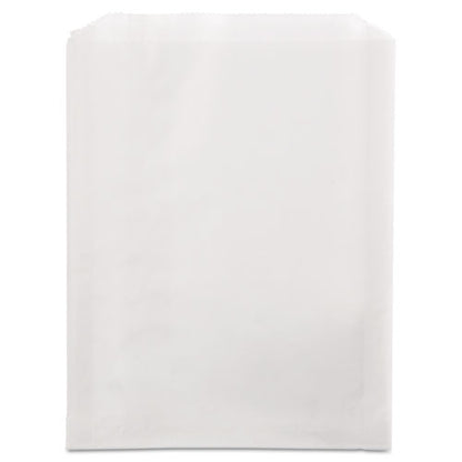 Grease-resistant Single-serve Bags, 6.5" X 1" X 8", White, 2,000/carton