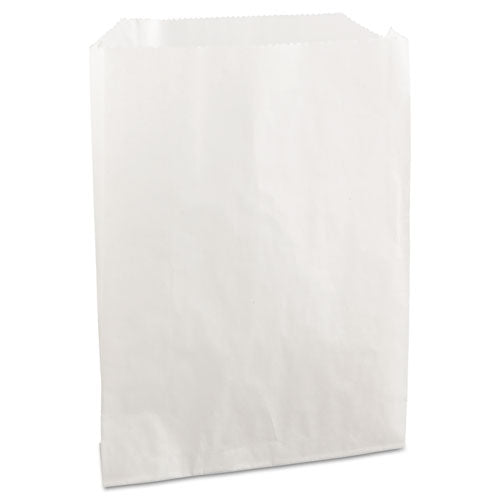 Grease-resistant Single-serve Bags, 6" X 0.75" X 7.25", White, 2,000/carton