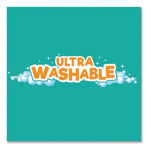Kids Ultra Washable Markers, Medium Bullet Tip, Assorted Colors, 10/pack