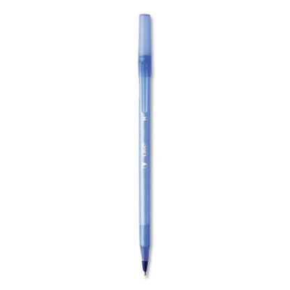 Prevaguard Round Stic Ballpoint Pen, Stick, Medium 1 Mm, Blue Ink, Translucent Blue Barrel, 60/pack