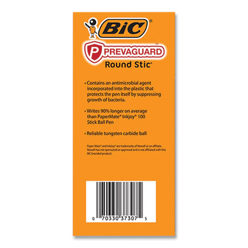 Prevaguard Round Stic Ballpoint Pen, Stick, Medium 1 Mm, Blue Ink, Translucent Blue Barrel, 60/pack