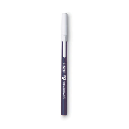 Prevaguard Round Stic Ballpoint Pen, Stick, Medium 1 Mm, Blue Ink, Blue Barrel, 8/pack