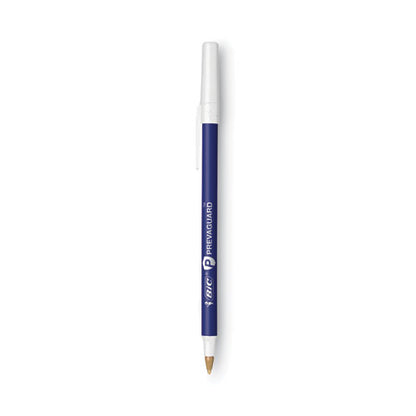 Prevaguard Round Stic Ballpoint Pen, Stick, Medium 1 Mm, Blue Ink, Blue Barrel, 8/pack