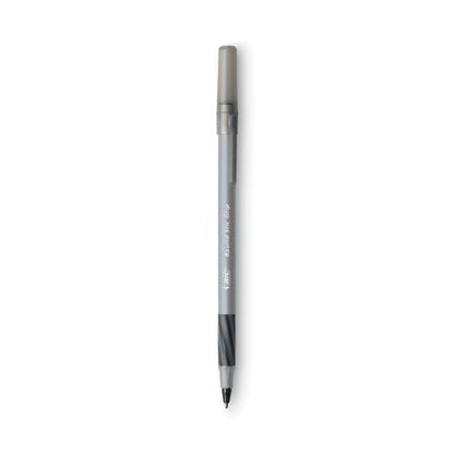 Round Stic Grip Xtra Comfort Ballpoint Pen Value Pack, Easy-glide, Stick, Medium 1.2mm, Black Ink, Gray/black Barrel, 36/pack