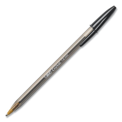 Cristal Xtra Bold Ballpoint Pen, Stick, Bold 1.6 Mm, Black Ink, Clear Barrel, 24/pack