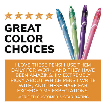 Gel-ocity Quick Dry Gel Pen, Retractable, Fine 0.7 Mm, Assorted Ink And Barrel Colors, Dozen