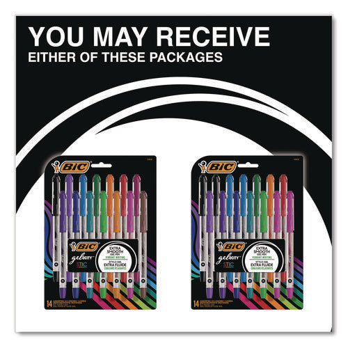 Gel-ocity Stic Gel Pen, Stick, Medium 0.7 Mm, Randomly Selected Ink And Barrel Color Assortment, 14/pack