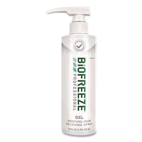 Professional Green Topical Analgesic Pain Reliever Gel, 16 Oz Pump