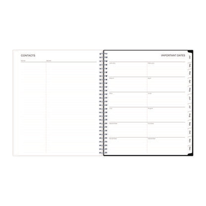 Analeis Monthly Planner, Floral Artwork, 10 X 8, White/black/coral Cover, 12-month (jan To Dec): 2026
